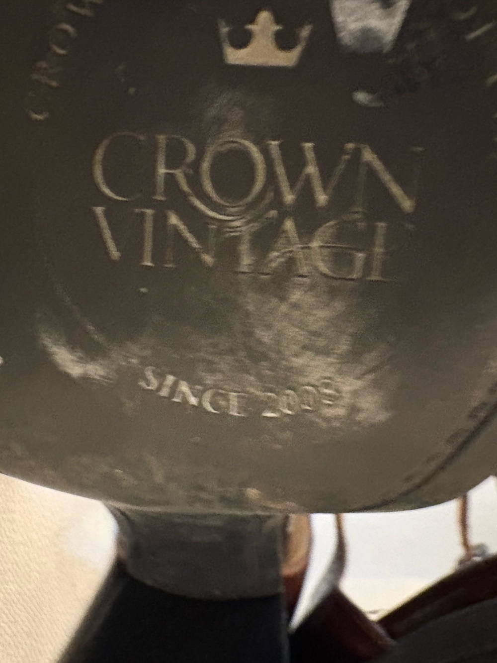 Crown Vintage Greeta Brown Genuine Leather Mary Jane Platform Heels 7.5M Chunky - Picture 8 of 14